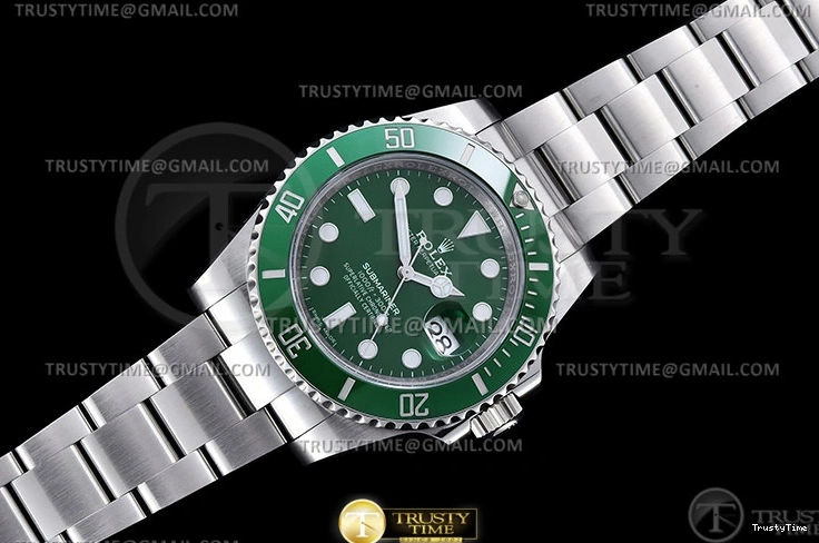 0720 ROLSUB0417B – Submariner 116610LV 904L SS SS Grn CLEAN V2 VS Stretchable 1048